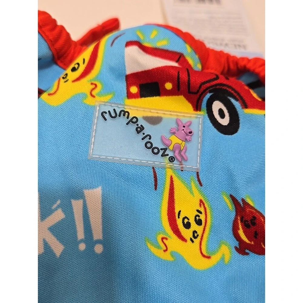 Kangacare Cloth Diaper Covers: Newborn (Quantity 2) Firetruck Red Blue NEW